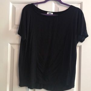 Black short-sleeve top